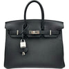 エルメス HERMES バーキン25 K刻 ブラック シルバー金具 トゴ レディース ハンドバッグ