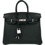 エルメス HERMES バーキン25 G刻 ブラック シルバー金具 トゴ レディース ハンドバッグ