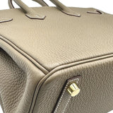 エルメス HERMES バーキン25 U刻 エトゥープ ゴールド金具 トゴ レディース ハンドバッグ