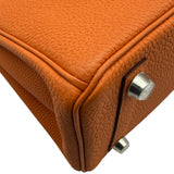 エルメス HERMES バーキン25 W刻 オレンジ シルバー金具 トゴ レディース ハンドバッグ