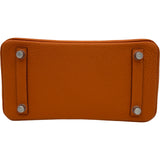 エルメス HERMES バーキン25 W刻 オレンジ シルバー金具 トゴ レディース ハンドバッグ