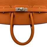 エルメス HERMES バーキン25 W刻 オレンジ シルバー金具 トゴ レディース ハンドバッグ