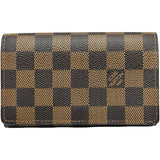 ルイ・ヴィトン LOUIS VUITTON ポルトフォイユ・トレゾール N61736 ブラウン ダミエ・エベヌ レディース 二つ折り財布