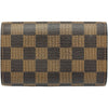 ルイ・ヴィトン LOUIS VUITTON ポルトフォイユ・トレゾール N61736 ブラウン ダミエ・エベヌ レディース 二つ折り財布