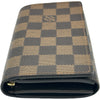ルイ・ヴィトン LOUIS VUITTON ポルトフォイユ・トレゾール N61736 ブラウン ダミエ・エベヌ レディース 二つ折り財布