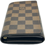 ルイ・ヴィトン LOUIS VUITTON ポルトフォイユ・トレゾール N61736 ブラウン ダミエ・エベヌ レディース 二つ折り財布