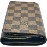ルイ・ヴィトン LOUIS VUITTON ポルトフォイユ・トレゾール N61736 ブラウン ダミエ・エベヌ レディース 二つ折り財布