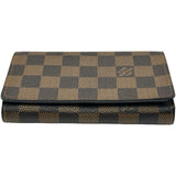 ルイ・ヴィトン LOUIS VUITTON ポルトフォイユ・トレゾール N61736 ブラウン ダミエ・エベヌ レディース 二つ折り財布