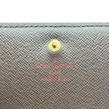 ルイ・ヴィトン LOUIS VUITTON ポルトフォイユ・トレゾール N61736 ブラウン ダミエ・エベヌ レディース 二つ折り財布