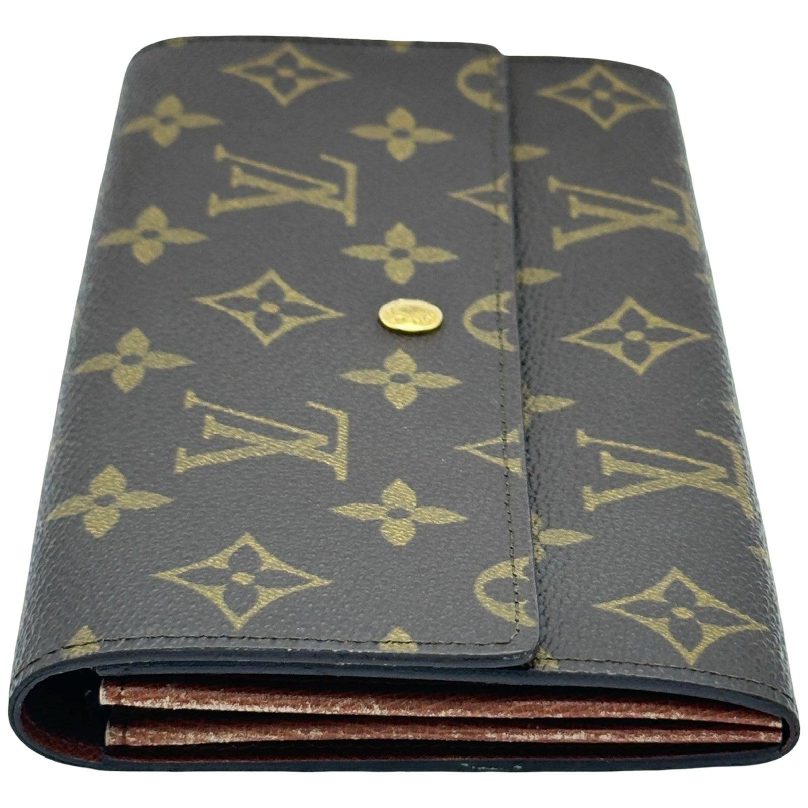 ルイ・ヴィトン LOUIS VUITTON ポシェット ポルトモネ クレディ 二つ折り長財布 財布 レザー PVC モノグラム レディース ブラウン系 M61725 【中古】 LOUIS VUITTON - ルイ・ヴィトン LOUIS VUITTON ポシェット ポルトモネ
