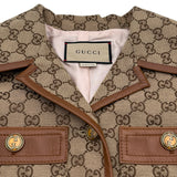 グッチ GUCCI GG総柄キャンバスジャケット 682302 ベージュ コットン レディース その他アウター