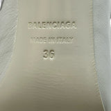 バレンシアガ BALENCIAGA レースアップショートブーツ ホワイト レザー レディース ブーツ