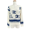 シャネル CHANEL ココマークロゴVネックニットセーター P60704 ホワイト コットン レディース ニット
