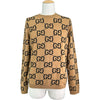 グッチ GUCCI GG総柄ニットセーター 692900 ブラウン ウール メンズ セーター