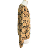 グッチ GUCCI GG総柄ニットセーター 692900 ブラウン ウール メンズ セーター