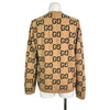 グッチ GUCCI GG総柄ニットセーター 692900 ブラウン ウール メンズ セーター
