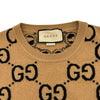 グッチ GUCCI GG総柄ニットセーター 692900 ブラウン ウール メンズ セーター