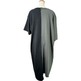 ヴィヴィアンウエストウッド Vivienne Westwood アシンメトリーオーブロゴ 半袖ワンピース 6763 ブラック/グレー コットン レディース ワンピース
