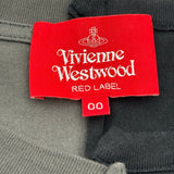 ヴィヴィアンウエストウッド Vivienne Westwood アシンメトリーオーブロゴ 半袖ワンピース 6763 ブラック/グレー コットン レディース ワンピース