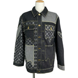 ルイ・ヴィトン LOUIS VUITTON ×NIGO クレイジーワークウェアデニムジャケット HMA20E ブラック デニム メンズ デニムジャケット