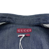 グッチ GUCCI サイドロゴ長袖デニムシャツ 807361 ブルー コットン レディース 長袖シャツ