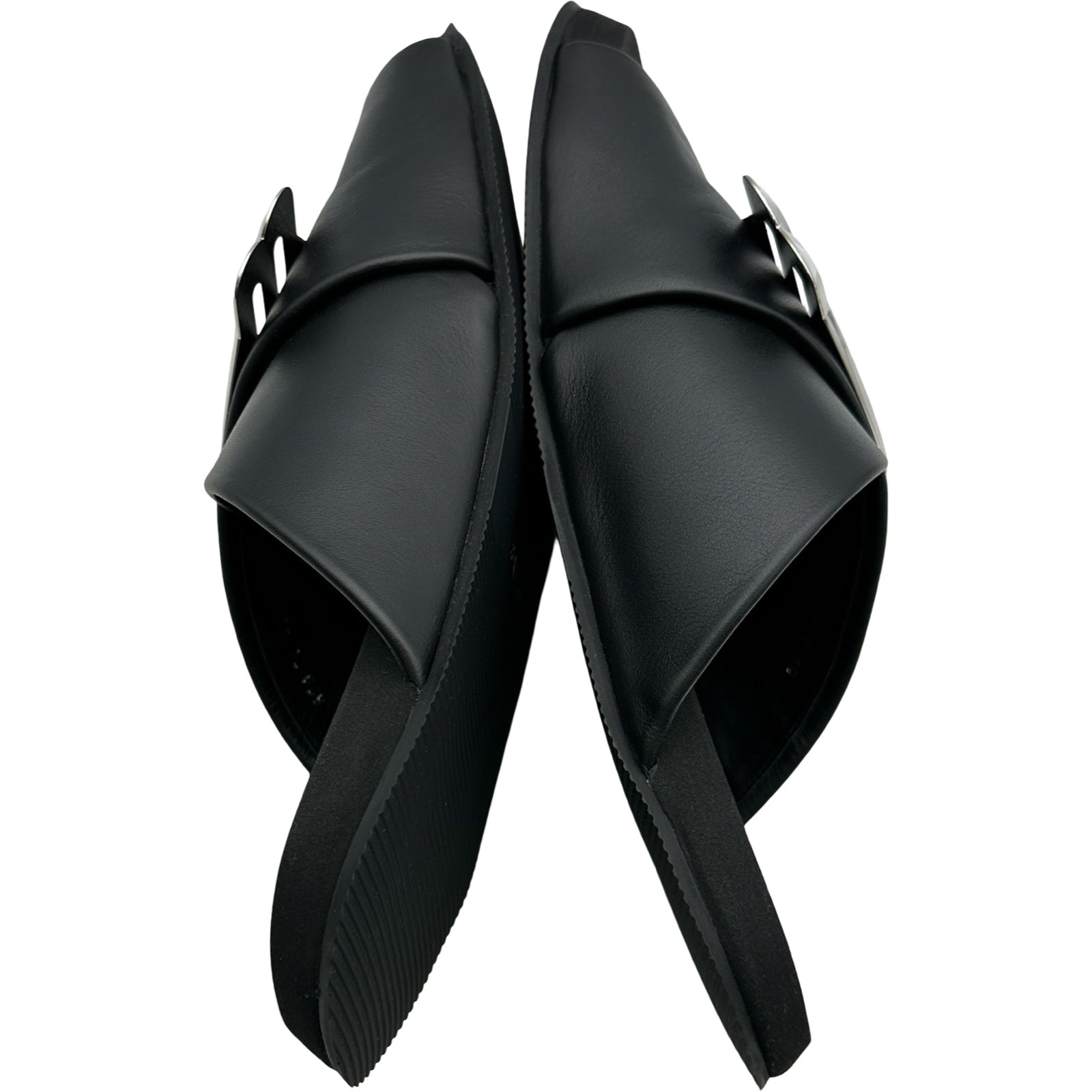 バレンシアガ BALENCIAGA BBロゴメタルプレートフラットサンダル