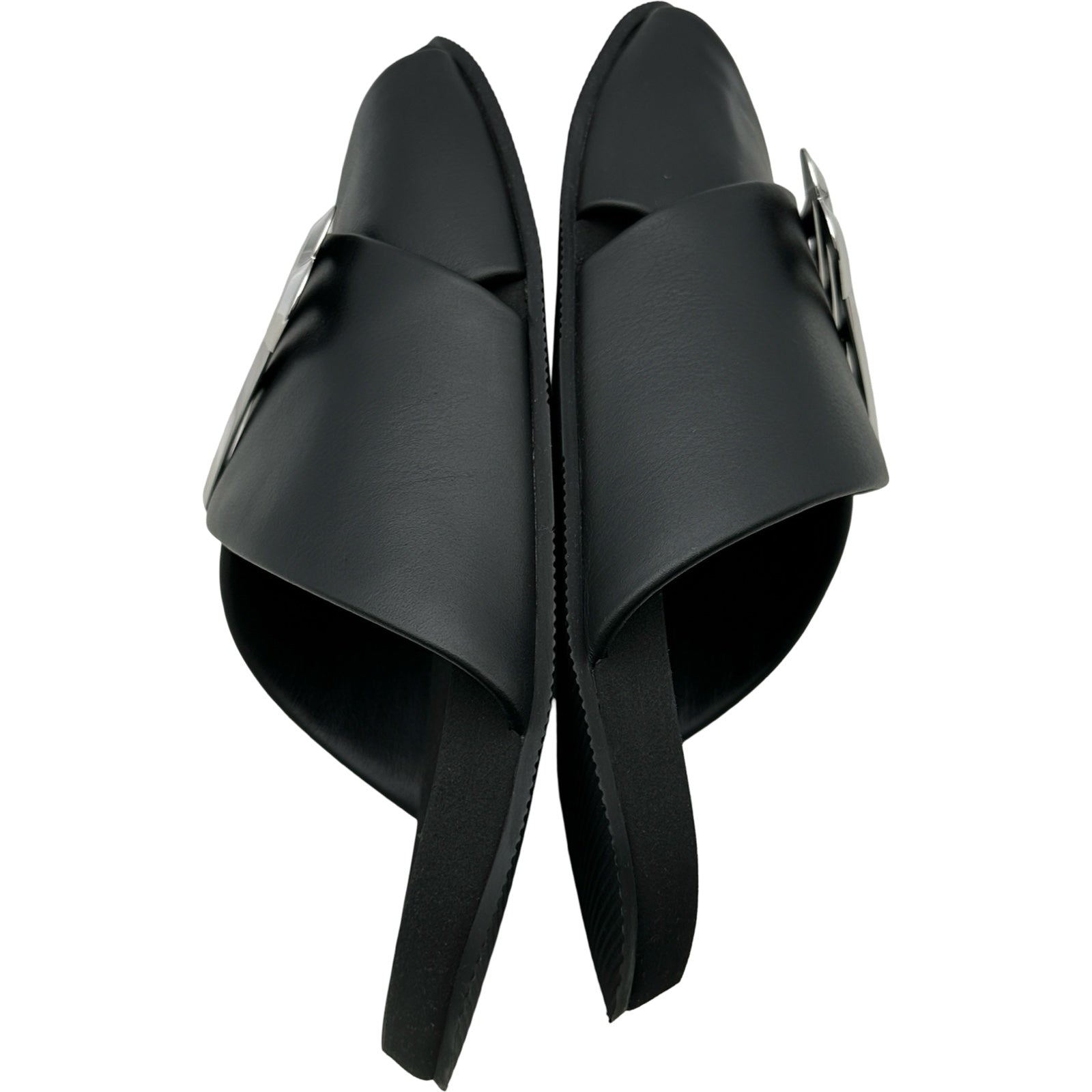 バレンシアガ BALENCIAGA BBロゴメタルプレートフラットサンダル
