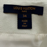 ルイ・ヴィトン LOUIS VUITTON ラメツイードミニスカート FNJU86 ゴールド ナイロン レディース スカート