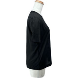 プラダ PRADA 半袖コットンTシャツ DNA976 ブラック コットン レディース 半袖Ｔシャツ