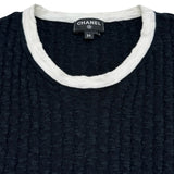 シャネル CHANEL ココマークボタンリブニットワンピース P72078 ブラック コットン レディース ワンピース