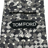 トムフォード TOM FORD 花柄ネクタイ グレー シルク メンズ ネクタイ