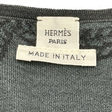 エルメス HERMES 総柄ニットカーディガン 5H2739DQ ブラック カシミヤ レディース カーディガン