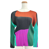 プリーツプリーズ PLEATS PLEASE ISSEY プリーツ長袖カットソー PP83-JK701 マルチカラー ポリエステル レディース カットソー