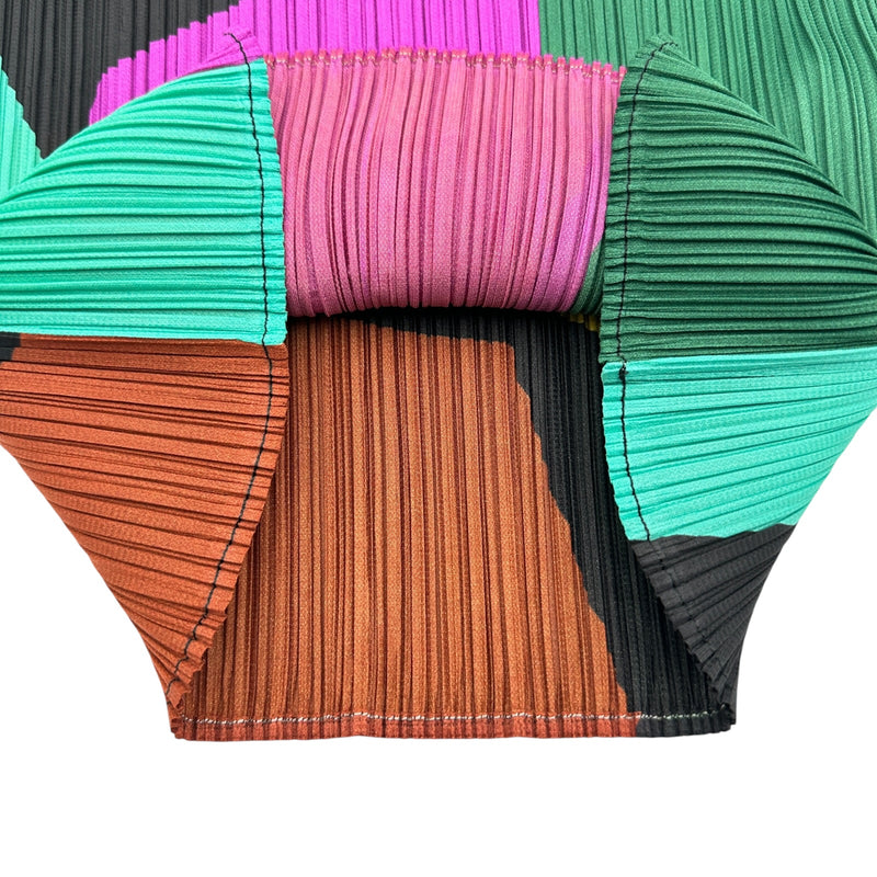 PLEATS PLEASE プリーツプリーズ　マルチカラー　長袖　フリンジ プリーツプリーズ PLEATS PLEASE ISSEY プリーツ長袖カットソー PP83