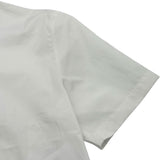 プラダ PRADA トライアングルロゴ 半袖クロップドシャツ P419G ホワイト コットン レディース 半袖シャツ