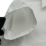 プラダ PRADA トライアングルロゴ 半袖クロップドシャツ P419G ホワイト コットン レディース 半袖シャツ