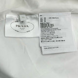 プラダ PRADA トライアングルロゴ 半袖クロップドシャツ P419G ホワイト コットン レディース 半袖シャツ