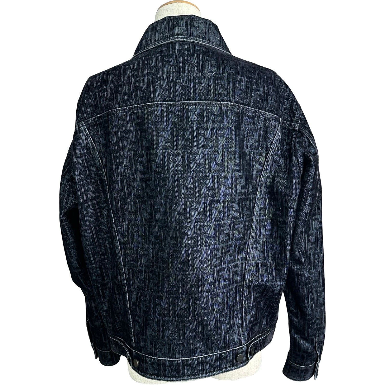 フェンディ FENDI FF総柄デニムジャケット FW0428 ネイビー デニム