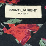 サンローラン SAINT LAURENT フローラル総柄ブラウス 395733 ブラック レーヨン レディース ブラウス
