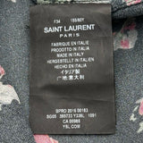 サンローラン SAINT LAURENT フローラル総柄ブラウス 395733 ブラック レーヨン レディース ブラウス