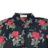 サンローラン SAINT LAURENT フローラル総柄ブラウス 395733 ブラック レーヨン レディース ブラウス