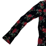 サンローラン SAINT LAURENT フローラル総柄ブラウス 395733 ブラック レーヨン レディース ブラウス