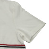 トムブラウン THOM BROWNE トリコロールTシャツ MJS221A-J0058-100 ホワイト コットン レディース 半袖Ｔシャツ