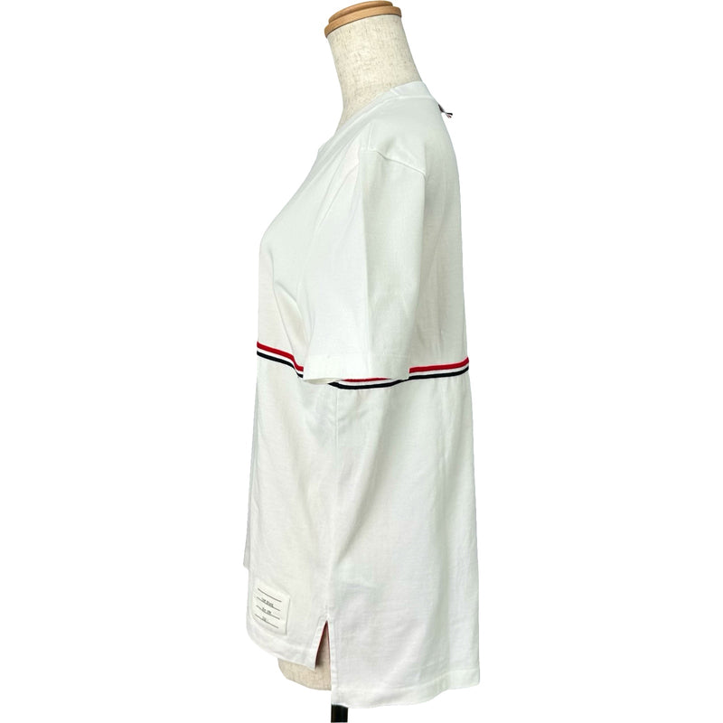 トムブラウン THOM BROWNE トリコロールTシャツ MJS221A-J0058-100