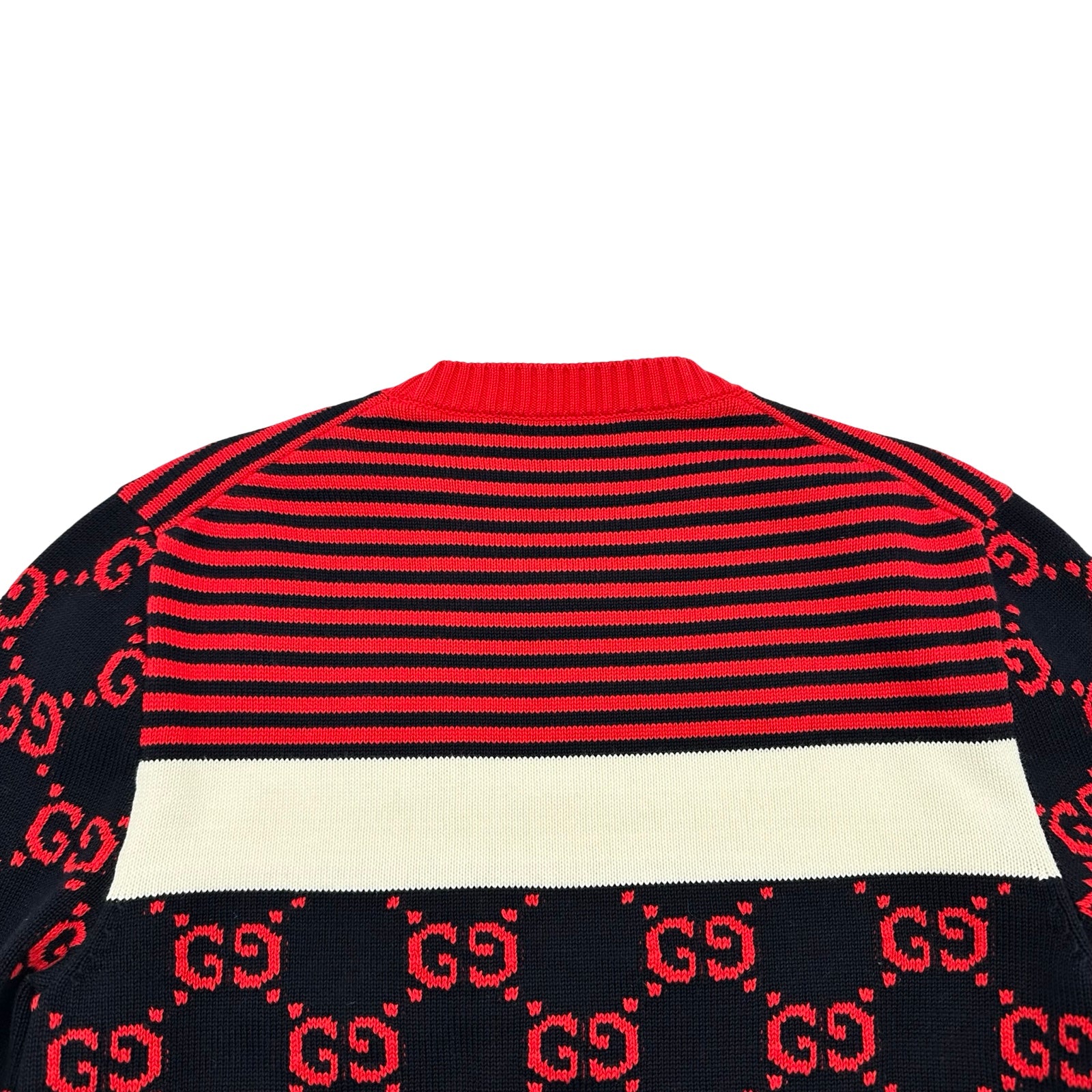 グッチ GUCCI GG総柄ニットセーター 496458 ブラック コットン メンズ