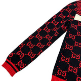 グッチ GUCCI GG総柄ニットセーター 496458 ブラック コットン メンズ セーター
