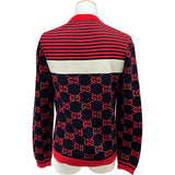 グッチ GUCCI GG総柄ニットセーター 496458 ブラック コットン メンズ セーター