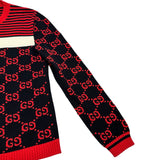 グッチ GUCCI GG総柄ニットセーター 496458 ブラック コットン メンズ セーター