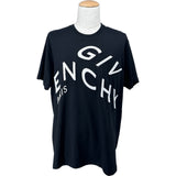 ジバンシィ GIVENCHY ロゴ刺繍Tシャツ BM70YD3002 ブラック コットン メンズ 半袖Ｔシャツ