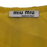 ミュウミュウ miu miu フリルシャツブラウス イエロー シルク レディース ブラウス